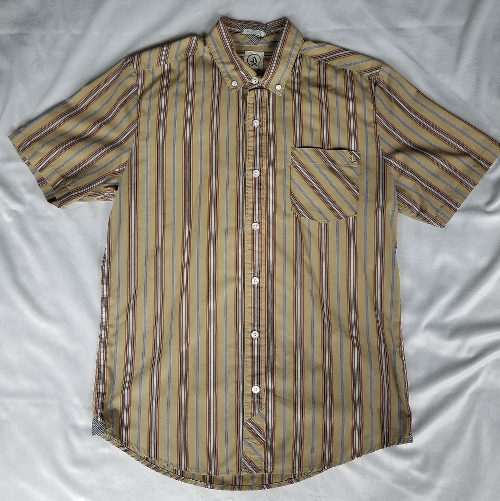 Volcom Striped Button Down Shirt